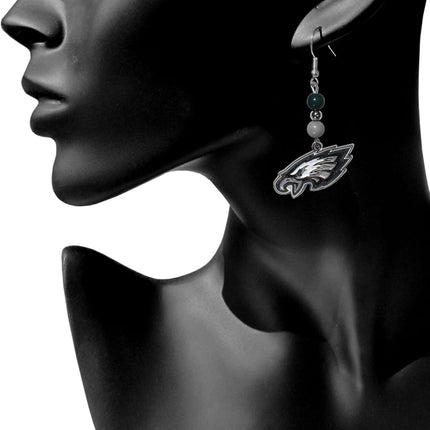 Siskiyou Sports NFL Philadelphia Eagles Fan Bead Dangle Earrings