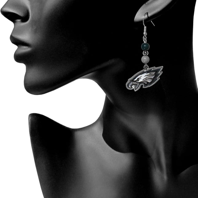 Siskiyou Sports NFL Philadelphia Eagles Fan Bead Dangle Earrings