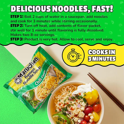 Maruchan Ramen Hot Chili Flavor, 3 Oz, 24 Ct