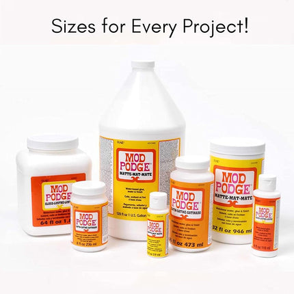 Mod Podge Gloss Sealer, Glue & Finish: All-in-One Craft Solution- Quick Dry, Easy Clean, for Wood, Paper, Fabric & More. Non-Toxic - Craft with Confidence, Made in USA, 8 oz., Pack of 1