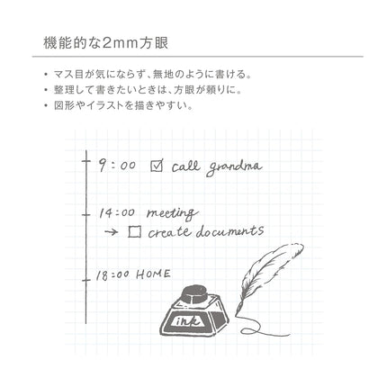 Kleid 8406 Notebook, Nakamura Printshop x Kleid, 0.08 inch (2 mm) Flat Notebook, Light Blue, A5, 0.08 inch (2 mm) Graph