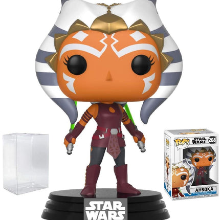 POP Star Wars: Clone Wars - Ahsoka Tano with Lightsabers Funko Vinyl Figure (Bundled with Compatible Box Protector Case)