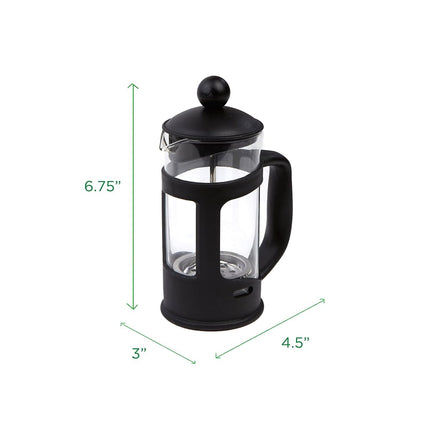 Mind Reader French Press Coffee & Tea Maker 27 oz, Glass, Black