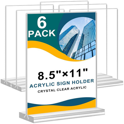 Arrobust Acrylic Sign Holder 8.5 x 11, Double Side