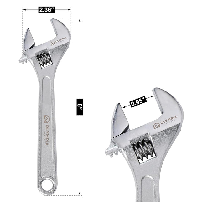 Olympia Tools 01-008 8-Inch Adjustable Wrench