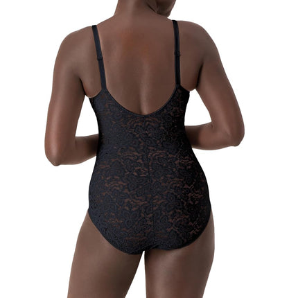 Bali Women's Shapewear Lace 'N Smooth Body Briefer, Black, 34D