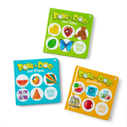 Melissa & Doug Children�s Books 3-Pack � Poke-a-Dot First Words, First Shapes, First Colors