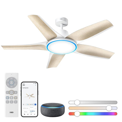 DREO Smart Ceiling Fans with Lights, Low Profile C