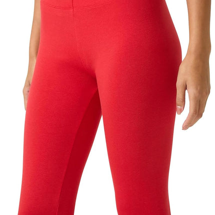 No Nonsense Womens Cotton Leggings, Red Hot, L