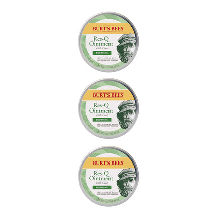 Burt's Bees Ungüento Res-Q 100% natural, 0.6 onzas (paquete de 3)