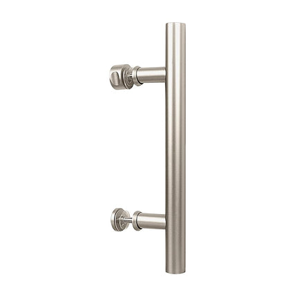 National Hardware N700-101 Interior Sliding Barn Door Hardware Madison Pull, 12 in, Satin Nickel