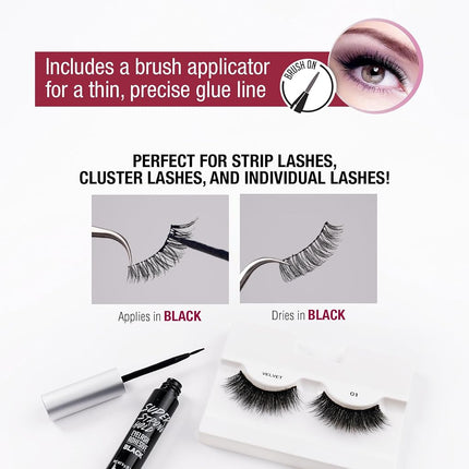 Kiss I Envy Eyelash Adhesive Super Strong Hold Black 5 g (Paquete de 6)
