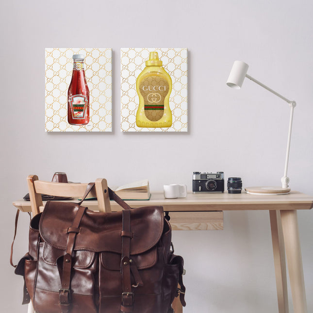 Stupell Industries Glam Fashion Kitchen Condiments Cooking Sparkle Pattern, Design by Ziwei Li