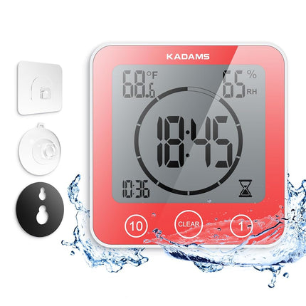 KADAMS Digital Bathroom Shower Kitchen Clock Timer