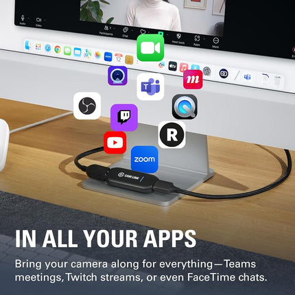 Elgato Cam Link 4K Capture Card for DSLR, Camcorder, Action Cam
