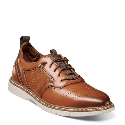 Stacy Adams Boy's Sync Elastic Lace Sneaker, Cognac, 5.5 US Big Kid