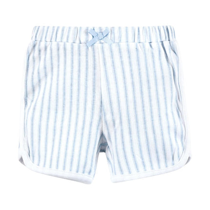 Hudson Baby Short Bébé Fille Lot de 4, Rose Bleu, 0-3 Mois