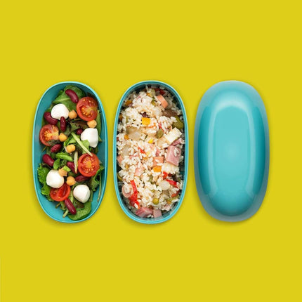 Alessi Food à Porter SA02 G – Three-Piece Lunch Box, Thermoplastic, Red, 10 cm
