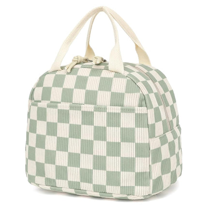 Corduroy Lunch Box for Women Girls, Cooler Lunch B