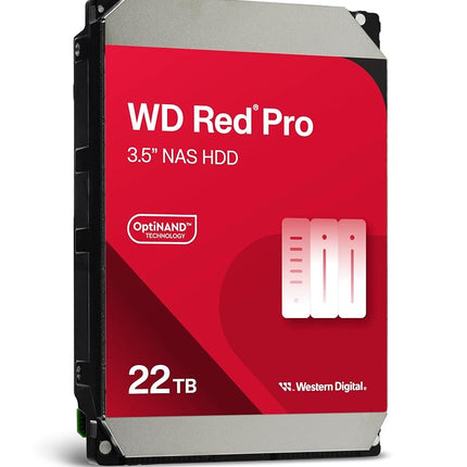 WD Red Pro 22TB NAS 3.5" Internal Hard Drive - 7200 RPM Class, SATA 6 Gb/s, CMR Recording Technology, 512MB Cache