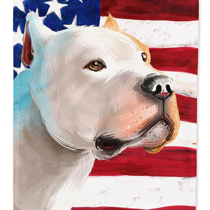 Caroline's Treasures CK6459CHF Brazilian Dogo American Flag Flag Canvas House Size, Large, multicolor
