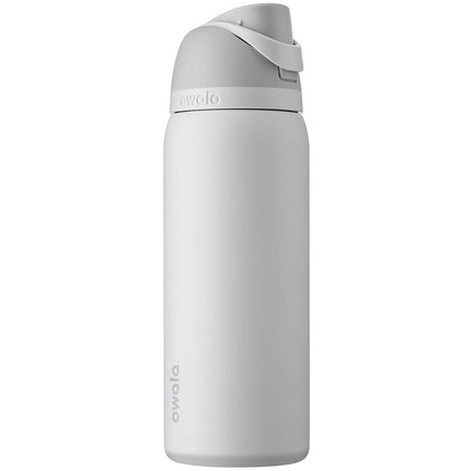 Owala FreeSip Stainless Steel Drinking Bottle with Push Button and Built-in Straw, 940 ml, Shy Marshmallow