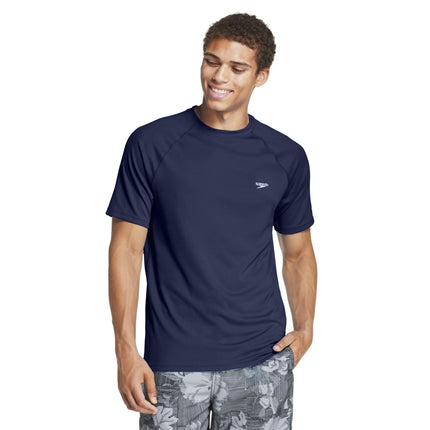 Speedo Men's Uv Swim Shirt Short Sleeve Regular Fi