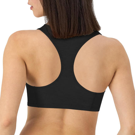 Hanes Women's Racerback Bralette Pack, Low Impact Sports Bra, Solid Or Assorted, 3-Pack, Opaque, Black/Black/Black, XL (Pack of 3)