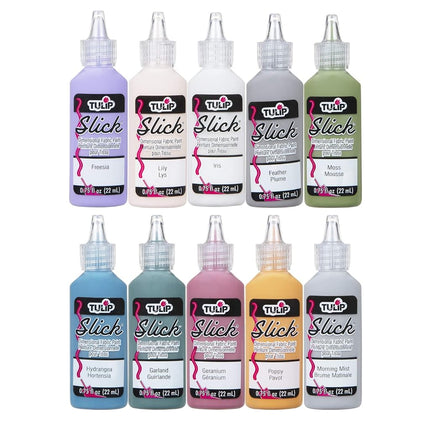 Tulip 10 Color Dimensional Paint, 10 Pack, Multicolor