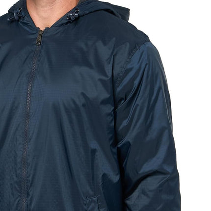 Dickies Men's Nylon Hooded Fleece, Dark Navy, L