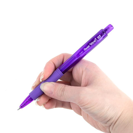 Pentel 0.7mm Wow Mechanical Pencil with Violet Barrel, Box of 12 (AL407V)