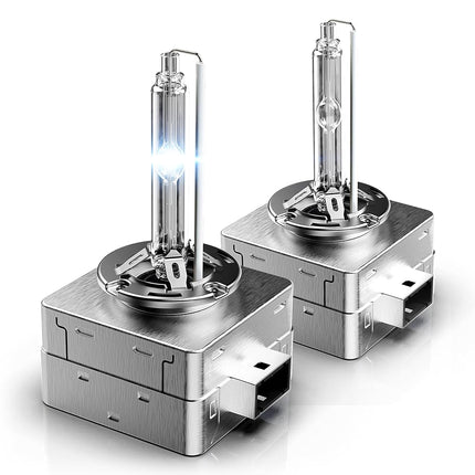 Cougar Motor D3S Ampoule HID 6500K Feu Anti-Brouillard Blanc - Ampoules Xénon Codes/Phares avec Base à Stents Métalliques, Lot de 2