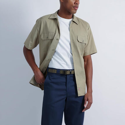 Dickies Men's Casual Double Prong Belt, Olive, Small