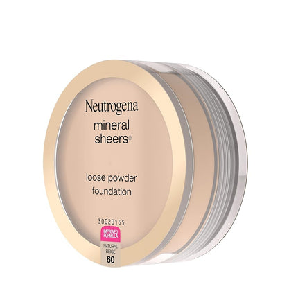 NEUTROGENA - Maquillaje en polvo suelto Mineral Sheers n.º 60 Natural Beige - 0.19 oz.
