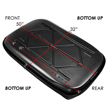 DNA MOTORING PT-ZTL-8166-BK Car Roof Top Mount Travel Storage Box Luggage Carrier w/Lock with Cross Bars Only,Black