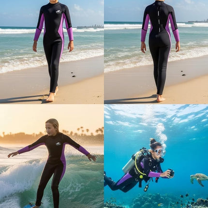 Gogokids Wetsuit Kids, Children 2.5mm Neoprene Thermal Swimsuit with UV 50+ Protection, Full Length One Piece for Ages 2-10 Boys & Girls Swimming, Surfing, Diving, Snorkeling