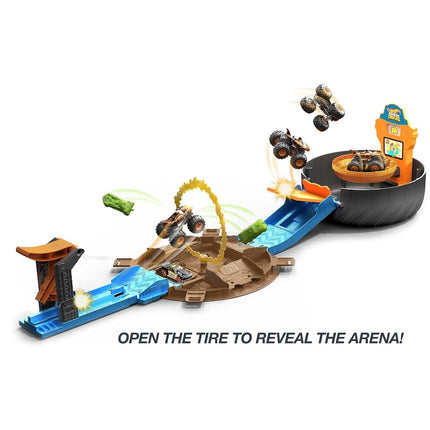 Hot Wheels Monster Trucks Stunt Tire Playset Bundle
