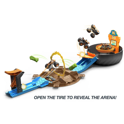Hot Wheels Monster Trucks Stunt Tire Playset Bundle