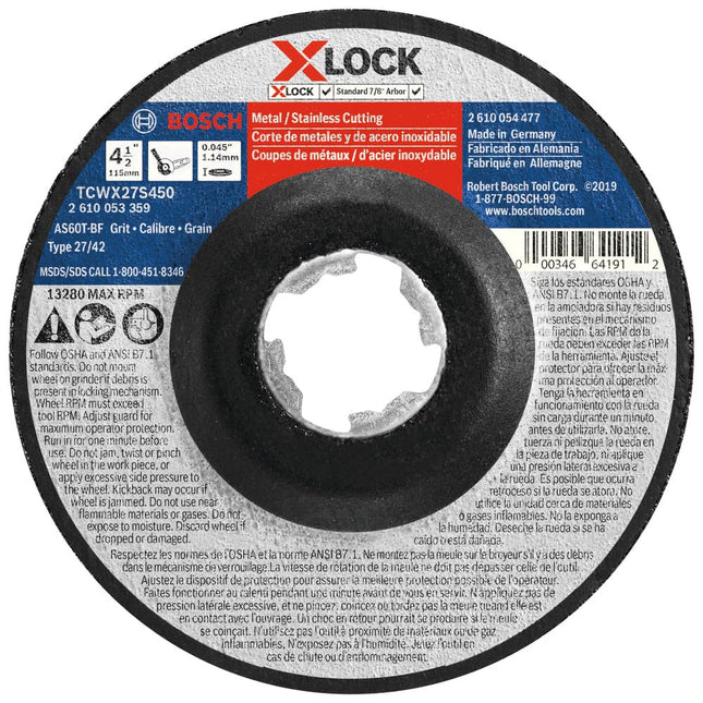 Bosch TCWX27S450 4-1/2 in. x .045 in. X-Lock Arbor