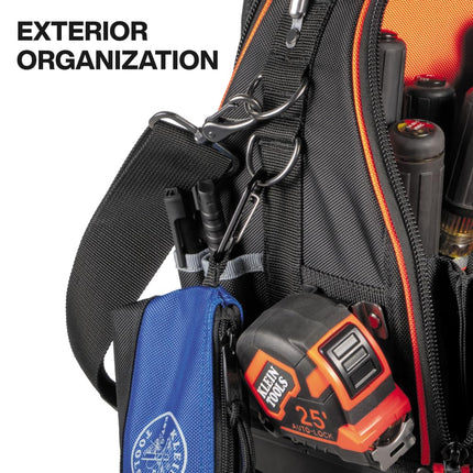 Klein Tools 62804 Tool Runner Tool Bag Organizer for Electricians, HVAC, Plumbers, Technicians, 39 Pockets, Opens Both Sides