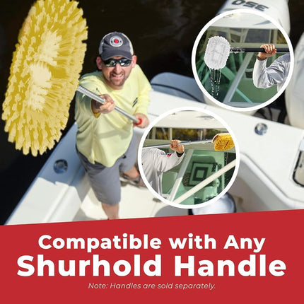Shurhold 980 10" Deck Brush with Soft Yellow Polystyrene Bristles