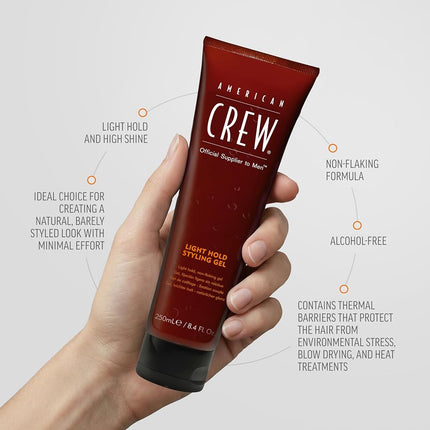 American Crew Light Hold Gel for Men - 8.45 oz Gel, 250 Milliliter