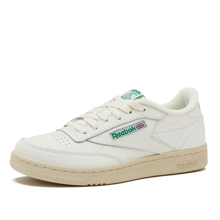 Reebok Club C Girls and Boys Shoes for Kids, Toddler, Little Kid or Big Kid Sneakers, Girl or Boy Tennis Shoes, Chalk/Chalk/Glen Green, 4.5 Big Kid