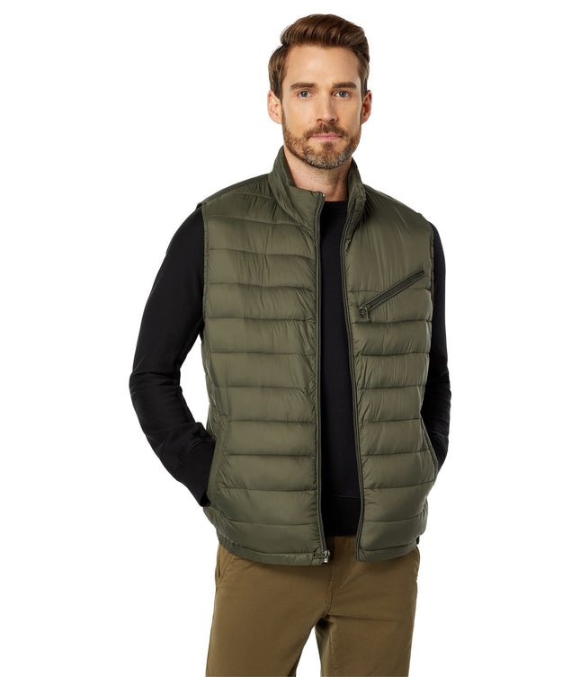 Cole Haan Men's Quilted Puffer Vest with Chest Zip