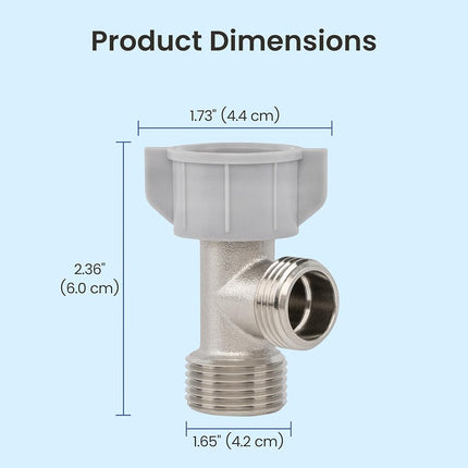 LUXE Bidet 7/8" x 7/8" x 1/2" Hybrid Metal & Plastic Cold Water T-Adapter for Bidets, Only Compatible with NEO Series Bidets Attachments