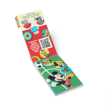 Melissa & Doug Bloc de actividades mini Sticker Wow y más de 200 pegatinas de repuesto para sellos, manualidades, juguetes antiestrés coleccionables – Surtido de Disney