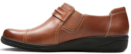 Clarks Women's Cheyn Madi Slip-On Loafer, Dark Brown Tumbled Leather, 3.5 UK