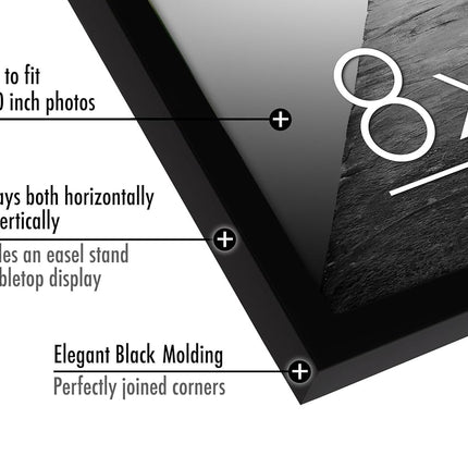 Americanflat 8x10 Photo Frame 12-Pack - Gallery Wall Frame Set - Black