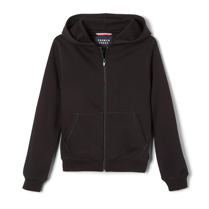 French Toast Boys' Fleece Hooded Sweatshirt, Black, 4T