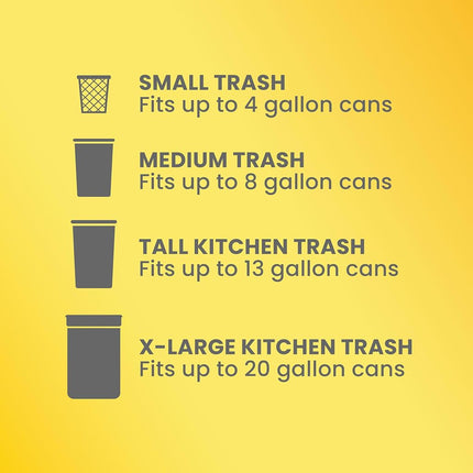 Glad Tall Kitchen Drawstring Trash Bags - OdorShield 13 Gallon White Trash Bag, Febreze Fresh Clean - 110 Count